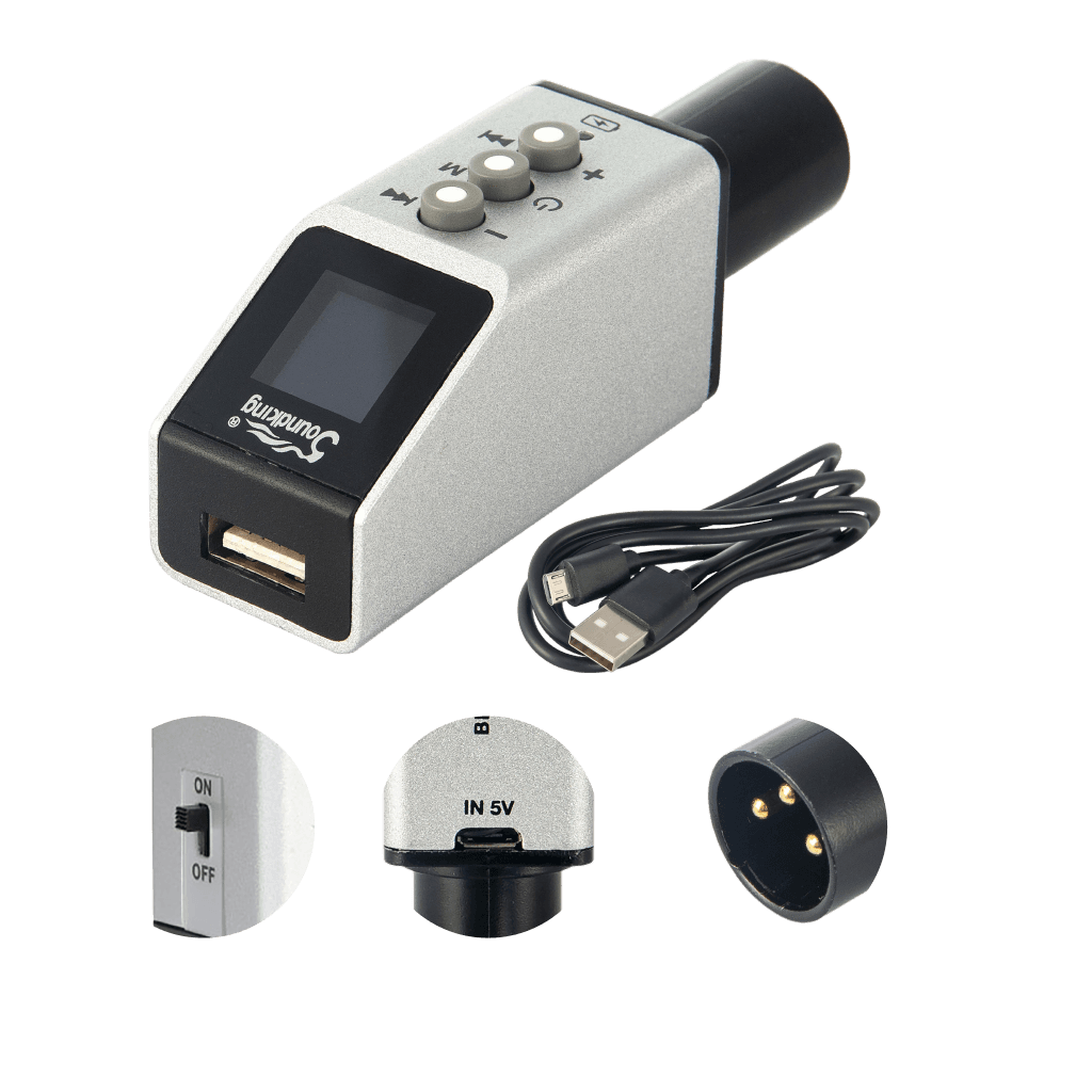 ADAPTADOR BLUETOOTH CON ENTRADA XLR Y PUERTO USB REPRODUCTOR