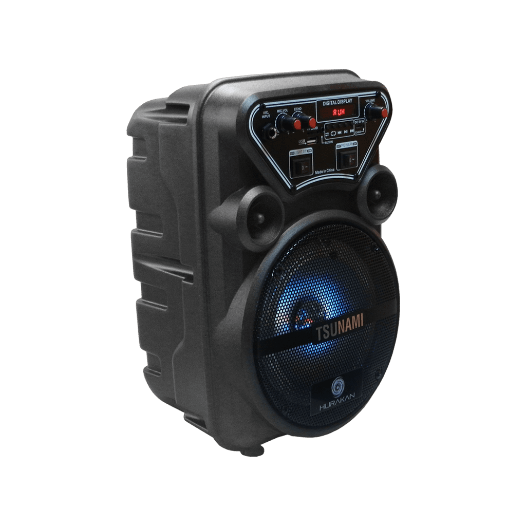 CAJA AMPLIFICADA CON BATERIA 6.5 PULG., 15.000W PMOP, BT, USB, MICRO SD, INCLUYE UN MICROFONO