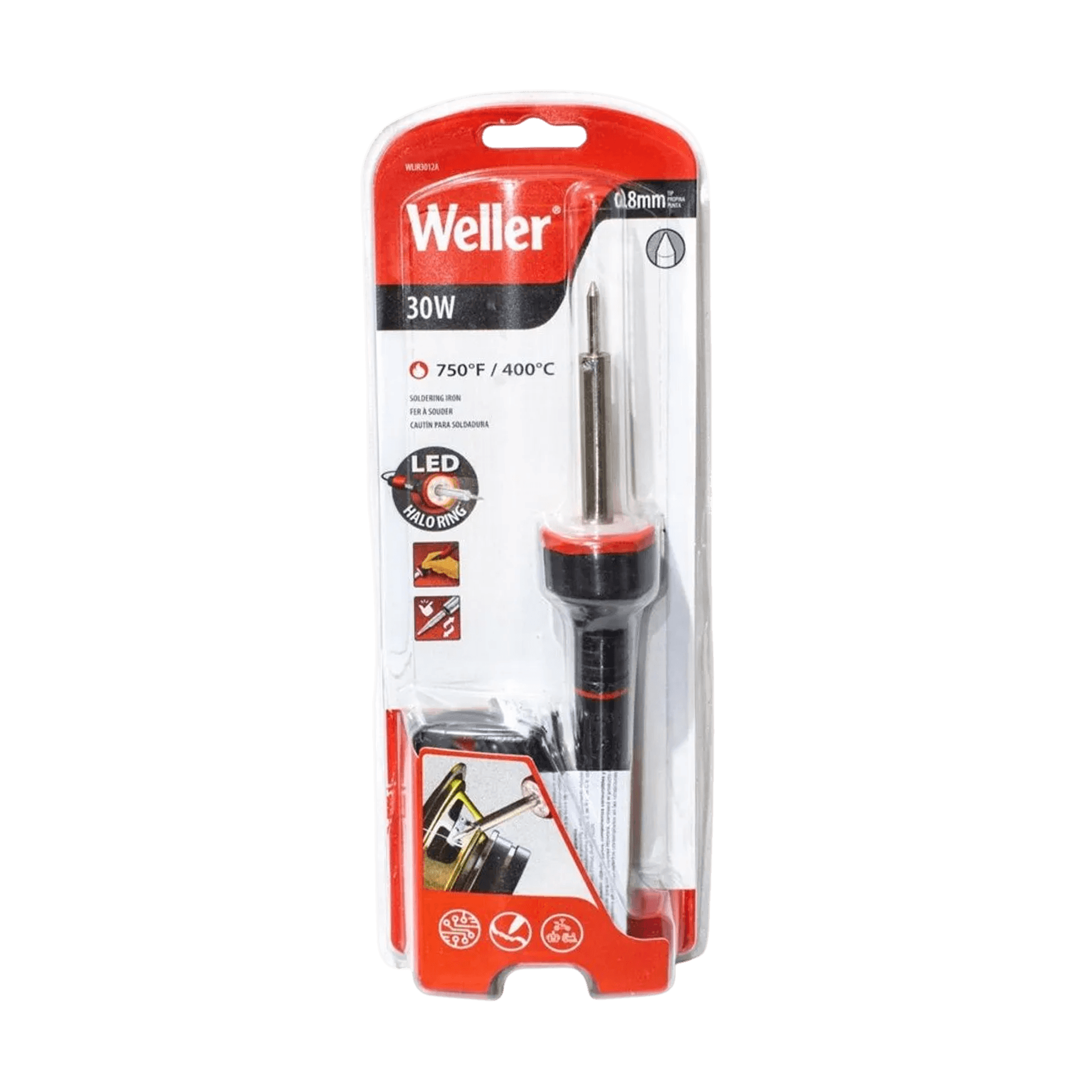 CAUTIN WELLER, 25 WATTS, PUNTA FINA, TIPO LAPIZ CON 3 LED DE ILUMINACION - Miniatura 2