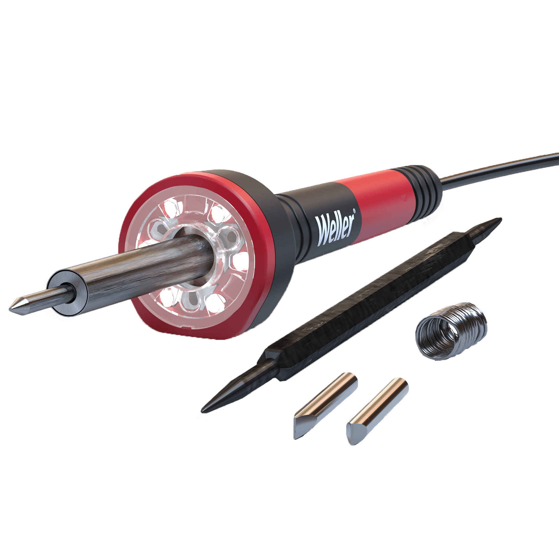 CAUTIN WELLER, 25 WATTS, PUNTA FINA, TIPO LAPIZ CON 3 LED DE ILUMINACION - Miniatura 4