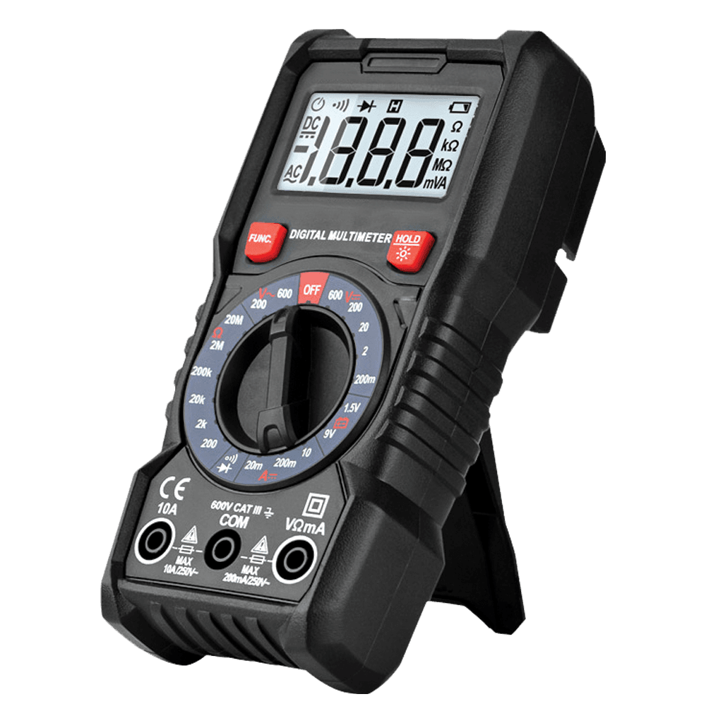 MULTIMETRO DIGITAL, BUZZER, CON PROTECTOR PLASTICO - Miniatura 2