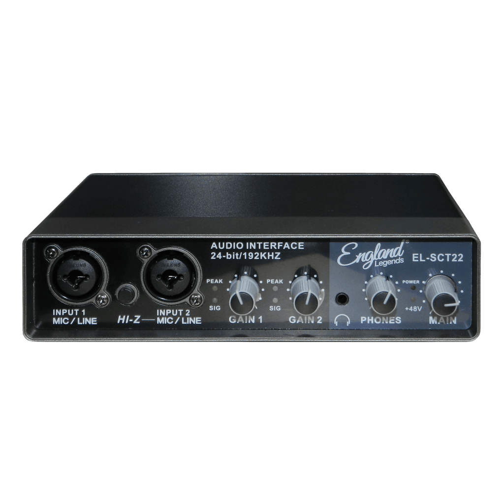 INTERFACE DE AUDIO DE 2 CANALES, 48V PARA MICROFONOS DE CONDENSADOR, SALIDA L-R, DOBLE ALIMENTACION DC DE ENTRADA