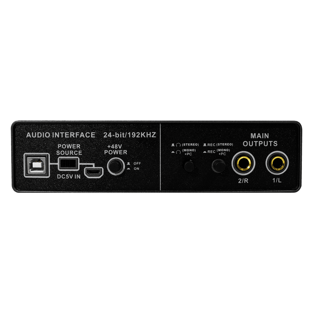 INTERFACE DE AUDIO DE 2 CANALES, 48V PARA MICROFONOS DE CONDENSADOR, SALIDA L-R, DOBLE ALIMENTACION DC DE ENTRADA - Miniatura 3