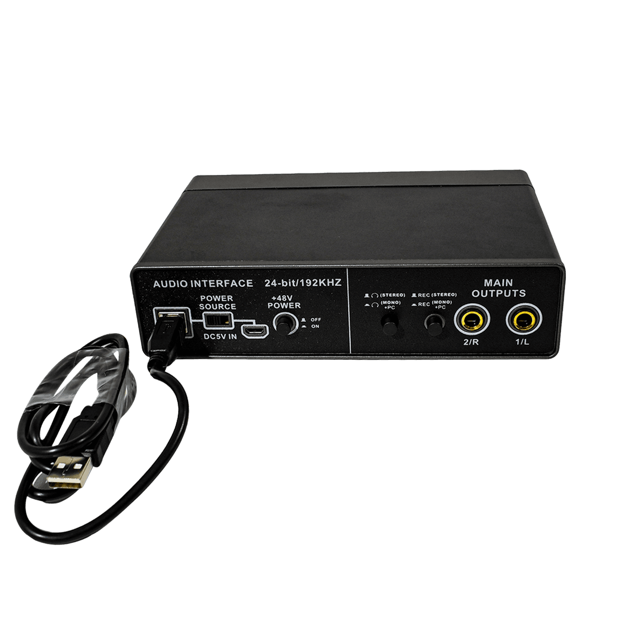 INTERFACE DE AUDIO DE 2 CANALES, 48V PARA MICROFONOS DE CONDENSADOR, SALIDA L-R, DOBLE ALIMENTACION DC DE ENTRADA - Miniatura 6