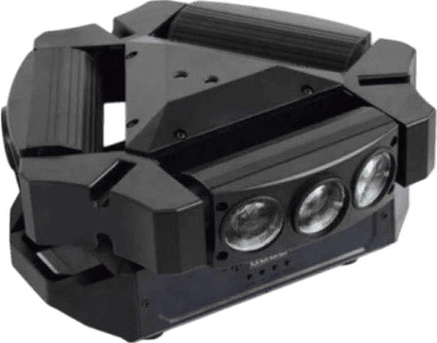 LUZ SPIDER LED/LASER, RGBW/RG, 9LEDX10W/120MW, DMX-512 19/51CH