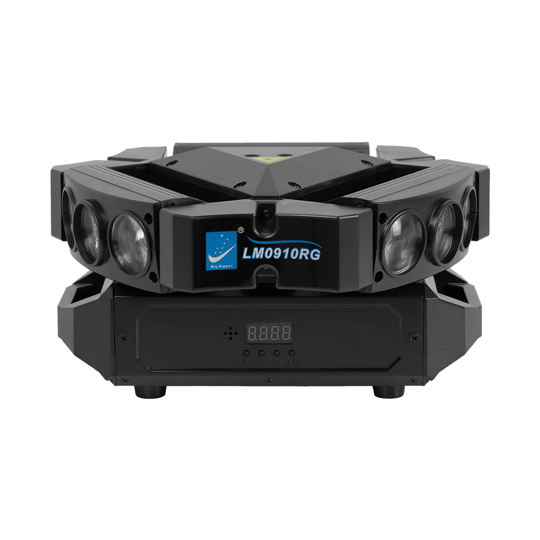 LUZ SPIDER LED/LASER, RGBW/RG, 9LEDX10W/120MW, DMX-512 19/51CH - Miniatura 4