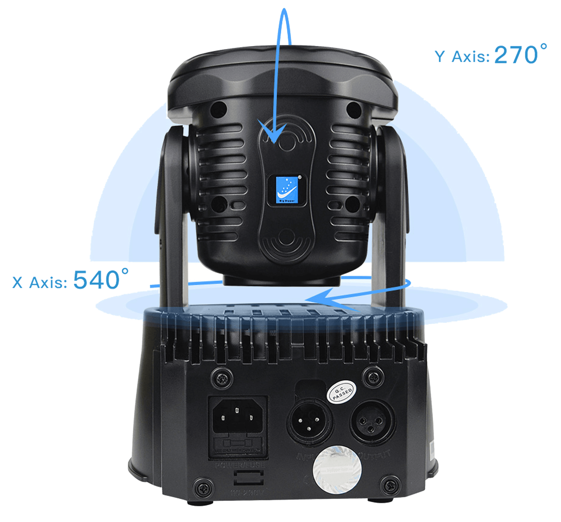 LUZ MINI ROBOTICA LED RGBW, 7LEDX8W, DMX-512 9/14CH - Miniatura 3
