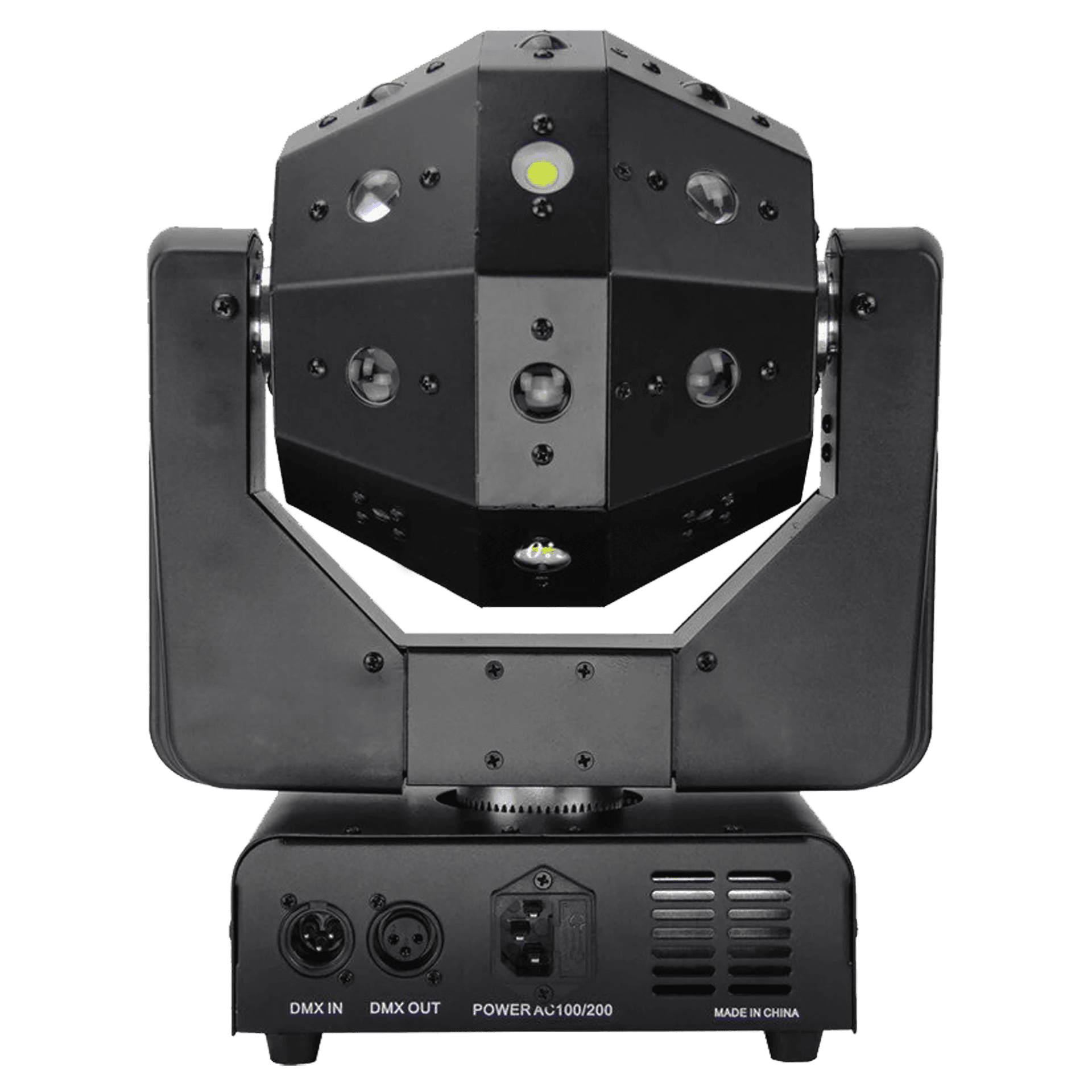 LUZ ROBOTICA HEXAGONAL CON LASERY FLASH, RGBW/RG/STROBO, 16LEDX3W/2X150MW/4X15W, DMX-512 - Miniatura 3