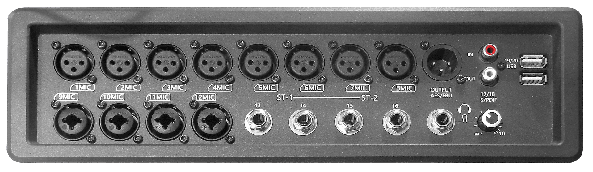 CONSOLA DIGITAL, 20 CANALES, 12 MONO/4 ESTEREO, INTERFAZ USB Y LAN, BT, MP3, PANTALLA TOUCH - Miniatura 4