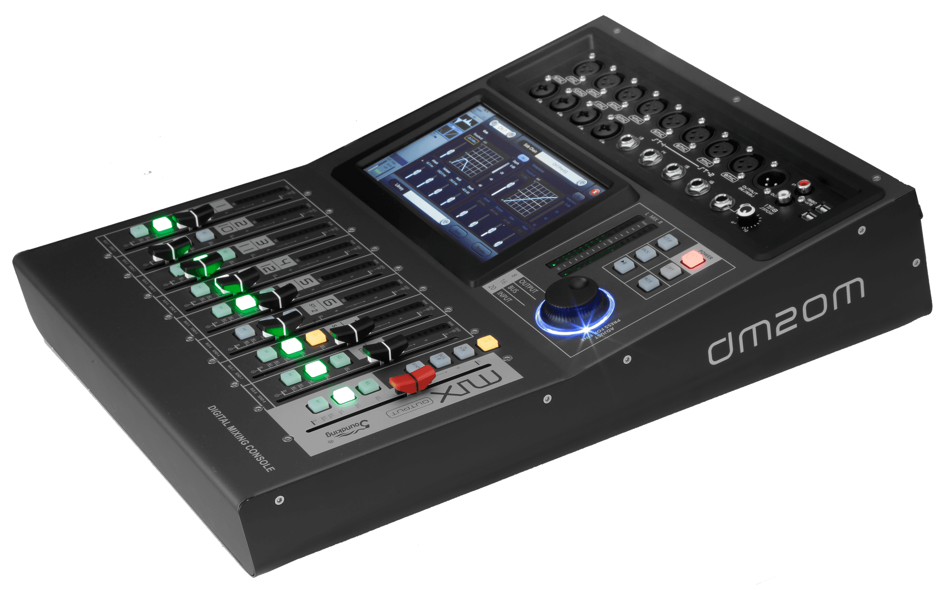 CONSOLA DIGITAL, 20 CANALES, 12 MONO/4 ESTEREO, INTERFAZ USB Y LAN, BT, MP3, PANTALLA TOUCH - Miniatura 7