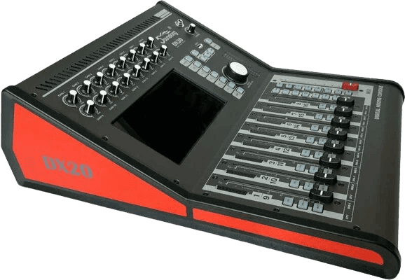 CONSOLA DIGITAL, 20 CANALES, 12 MONO/2 ESTEREO,XLR-1/4x16 INTERFAZ USB Y LAN, BT, MP3, PANTALLA TOUCH