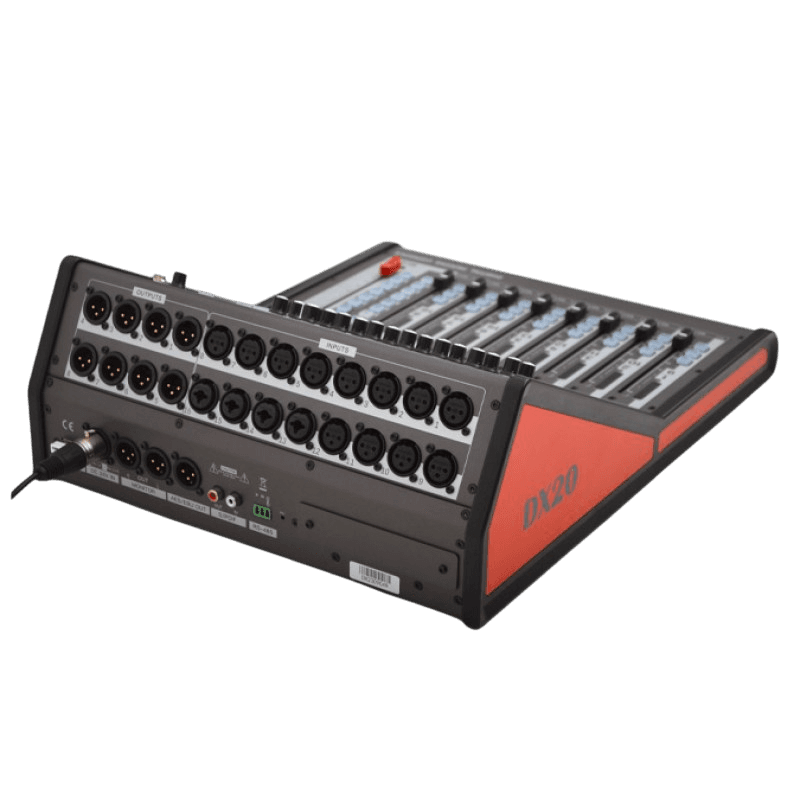 CONSOLA DIGITAL, 20 CANALES, 12 MONO/2 ESTEREO,XLR-1/4x16 INTERFAZ USB Y LAN, BT, MP3, PANTALLA TOUCH - Miniatura 3