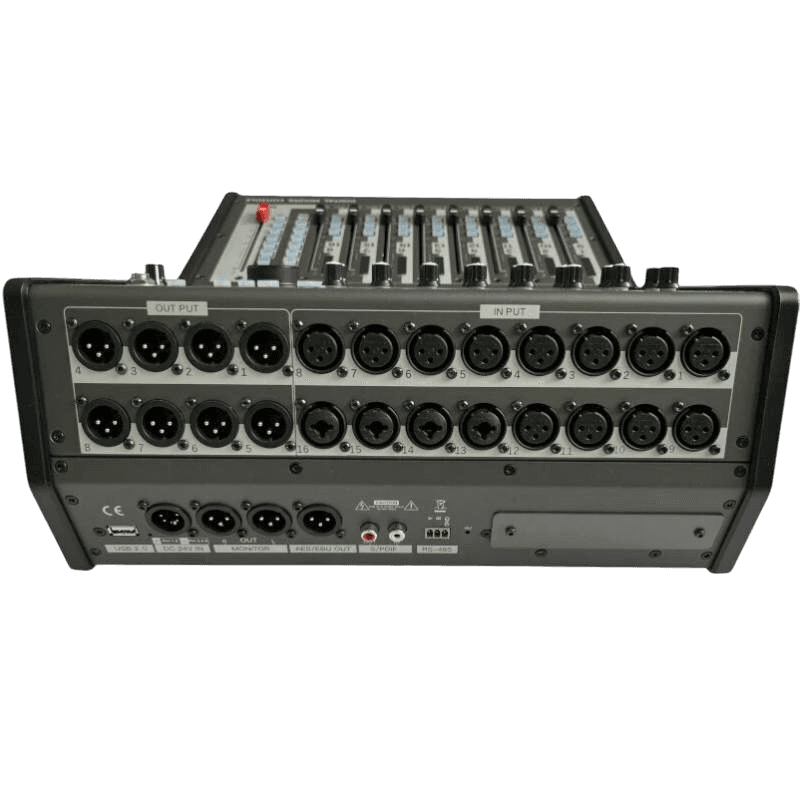 CONSOLA DIGITAL, 20 CANALES, 12 MONO/2 ESTEREO,XLR-1/4x16 INTERFAZ USB Y LAN, BT, MP3, PANTALLA TOUCH - Miniatura 4