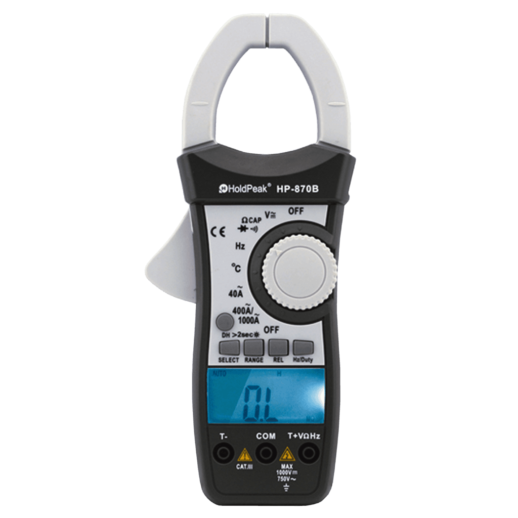 AMPERIMETRO DIGITAL CON BUZZER, DOBLE PANTALLA