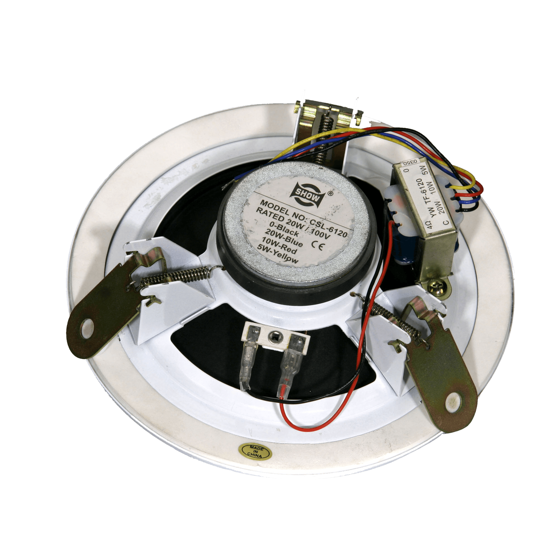 PARLANTE PARA TUMBADO, 6.5 PULG. CON TRANSFORMADOR, 70V-100V, 5-10-20W, 90DB - Miniatura 3