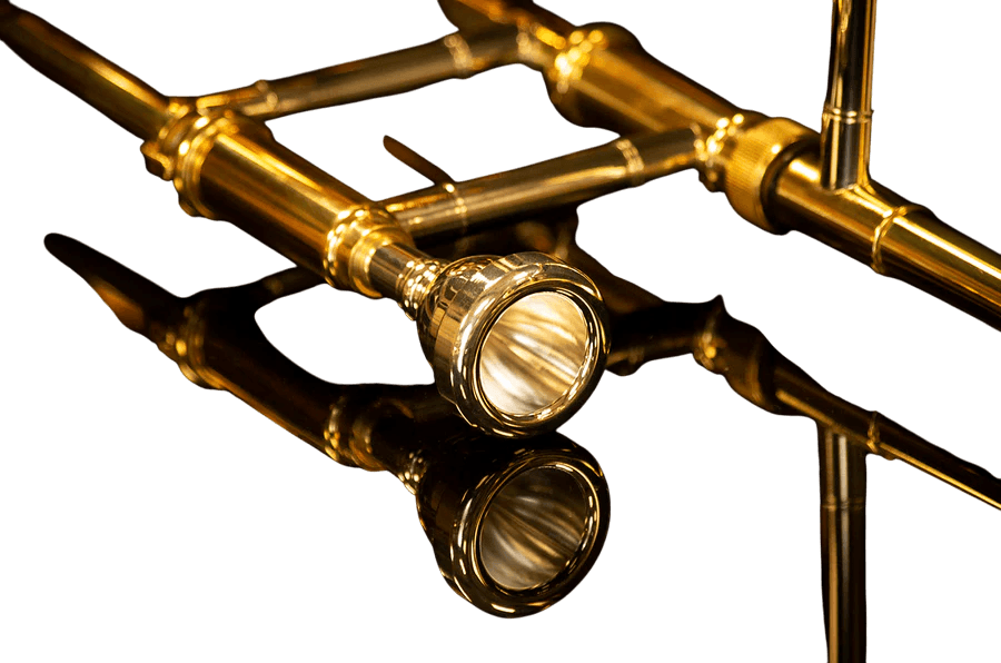 TROMBON TENOR DE VARA, ACABADO DORADO LAQUEADO, INCLUYE BOQUILLA Y ESTUCHE - Miniatura 5