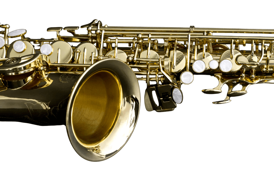 SAXOFON ALTO, ACABADO DORADO LAQUEADO, INCLUYE BOQUILLA CON ABRASADERA, CORREA Y ESTUCHE - Miniatura 4