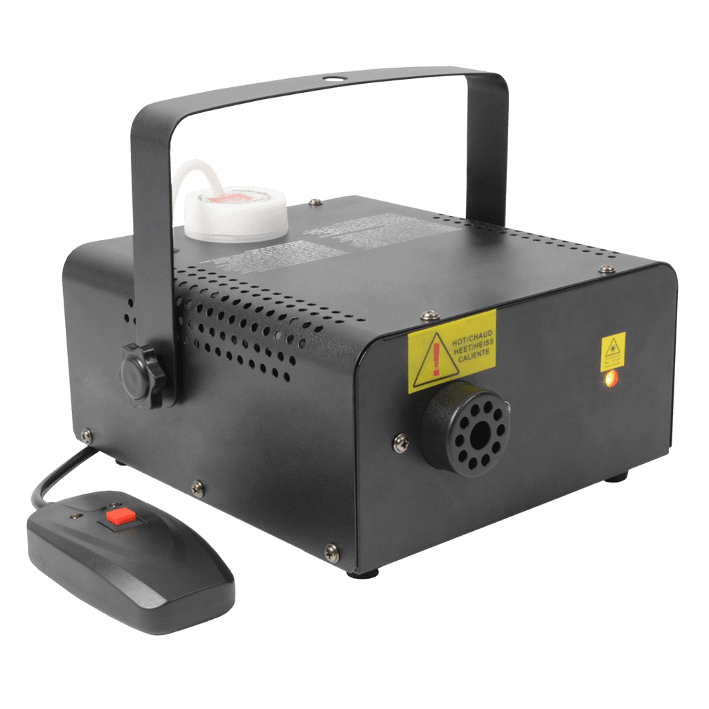 MAQUINA DE HUMO CON LUZ LASER, 400W, INCLUYE CONTROL REMOTO