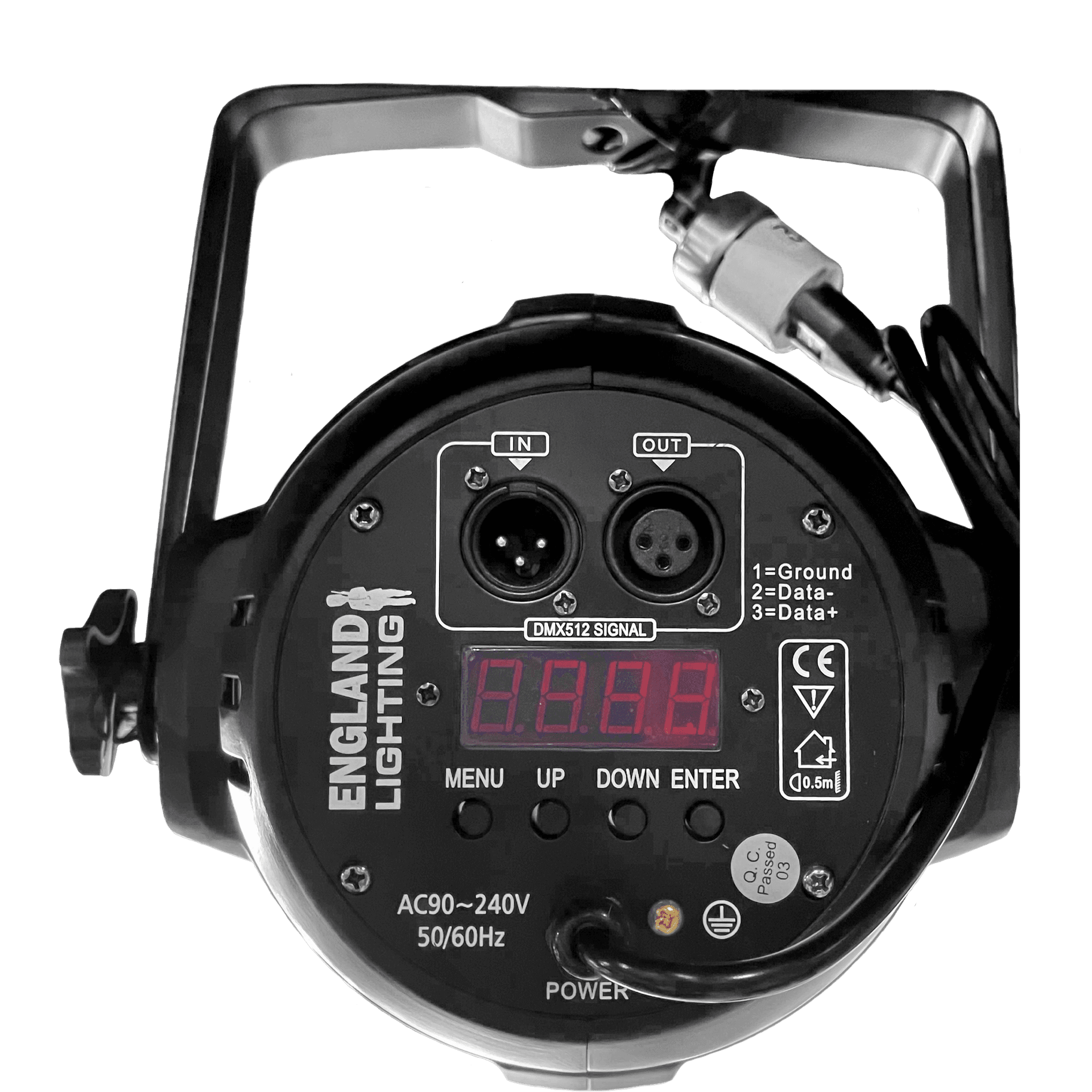 LUZ TACHO LED, RGBWA/UV, 18LEDX10W, DMX-512, 8/9CH - Miniatura 4