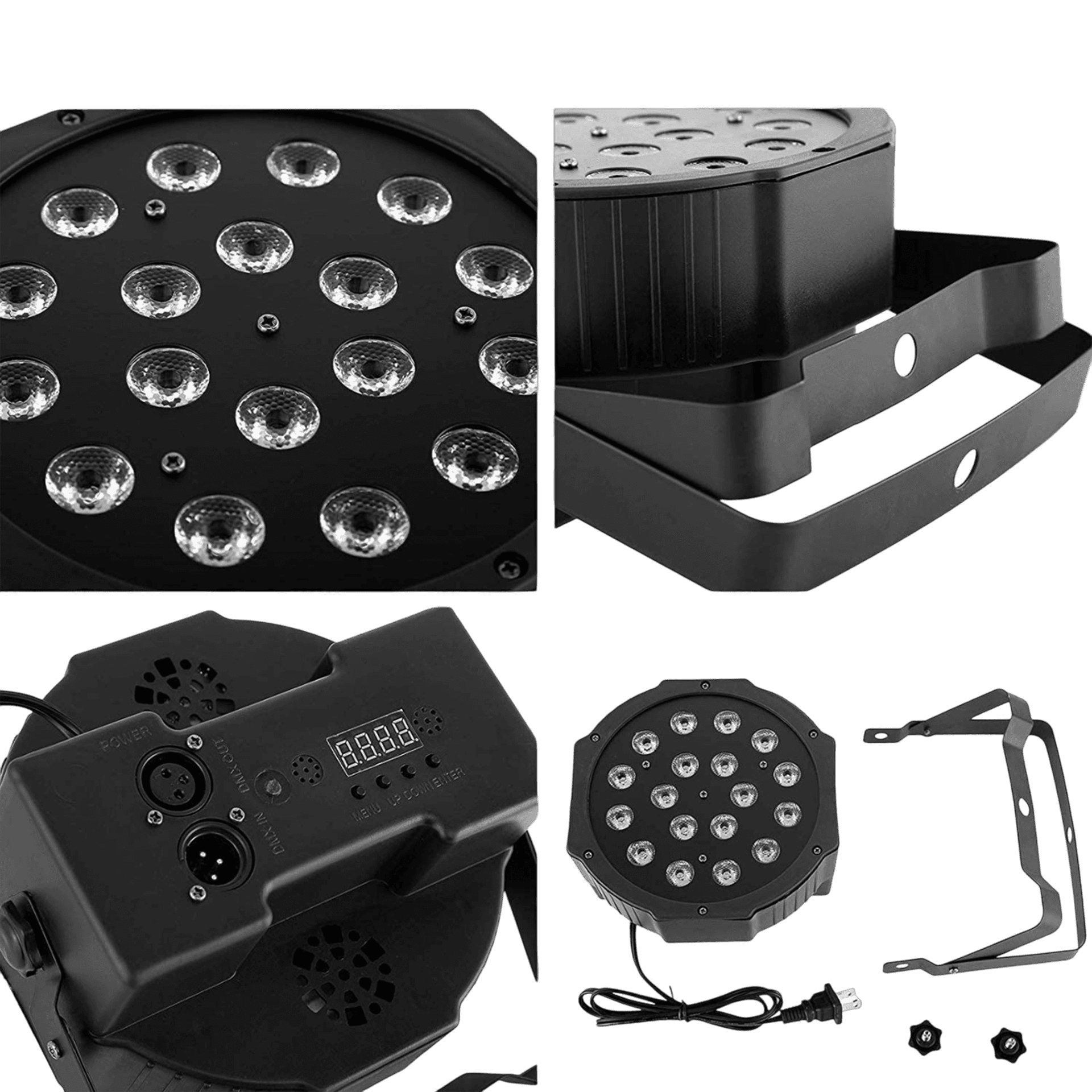 LUZ TACHO LED RGBW, 18LEDX1W, DMX-512, 8/9CH - Miniatura 4