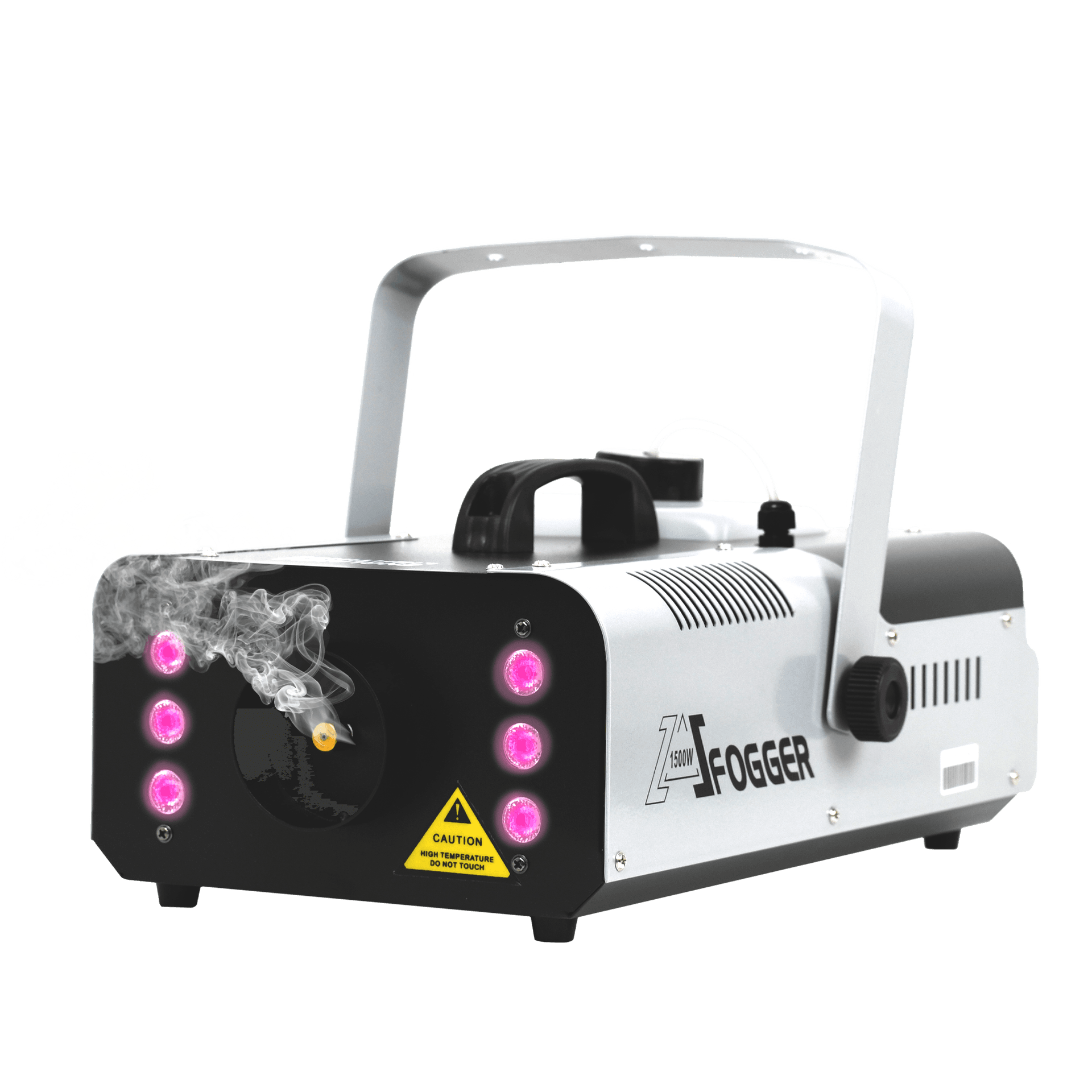 MAQUINA DE HUMO CON LUCES LED, RGB, 1500W, 6LEDX3W, INCLUYE CONTROL REMOTO INALAMBRICO Y DE CABLE - Miniatura 2