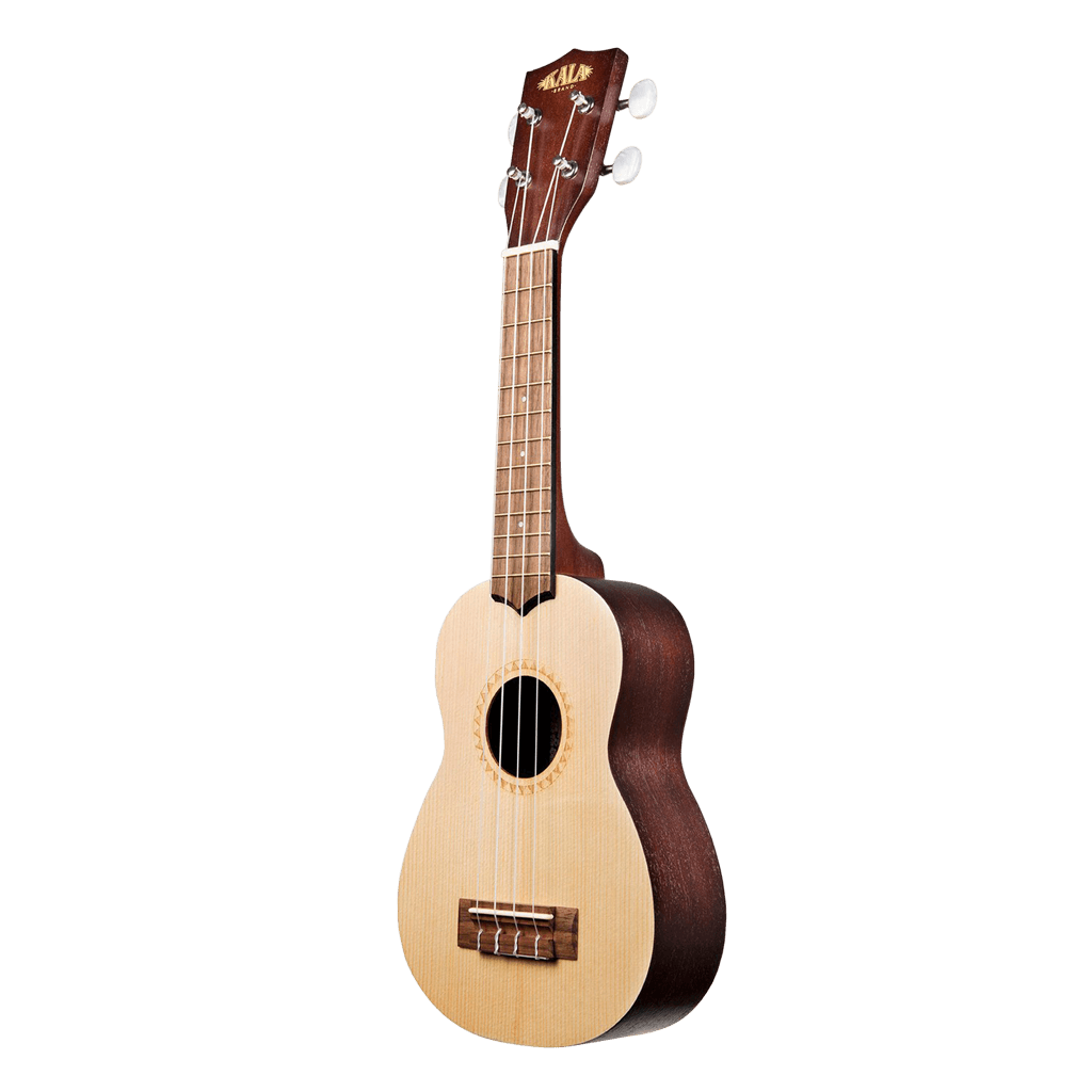 UKELELE SOPRANO 13", COLOR NATURAL, TAPA  ABETO, FONDO CAOBA SATINADO