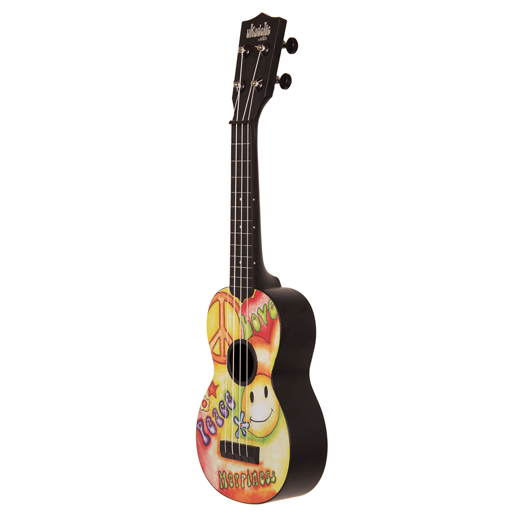 UKELELE SOPRANO 13", PLASTICO ABS, RESISTENTE AL AGUA, DISEÑO CARITA FELIZ