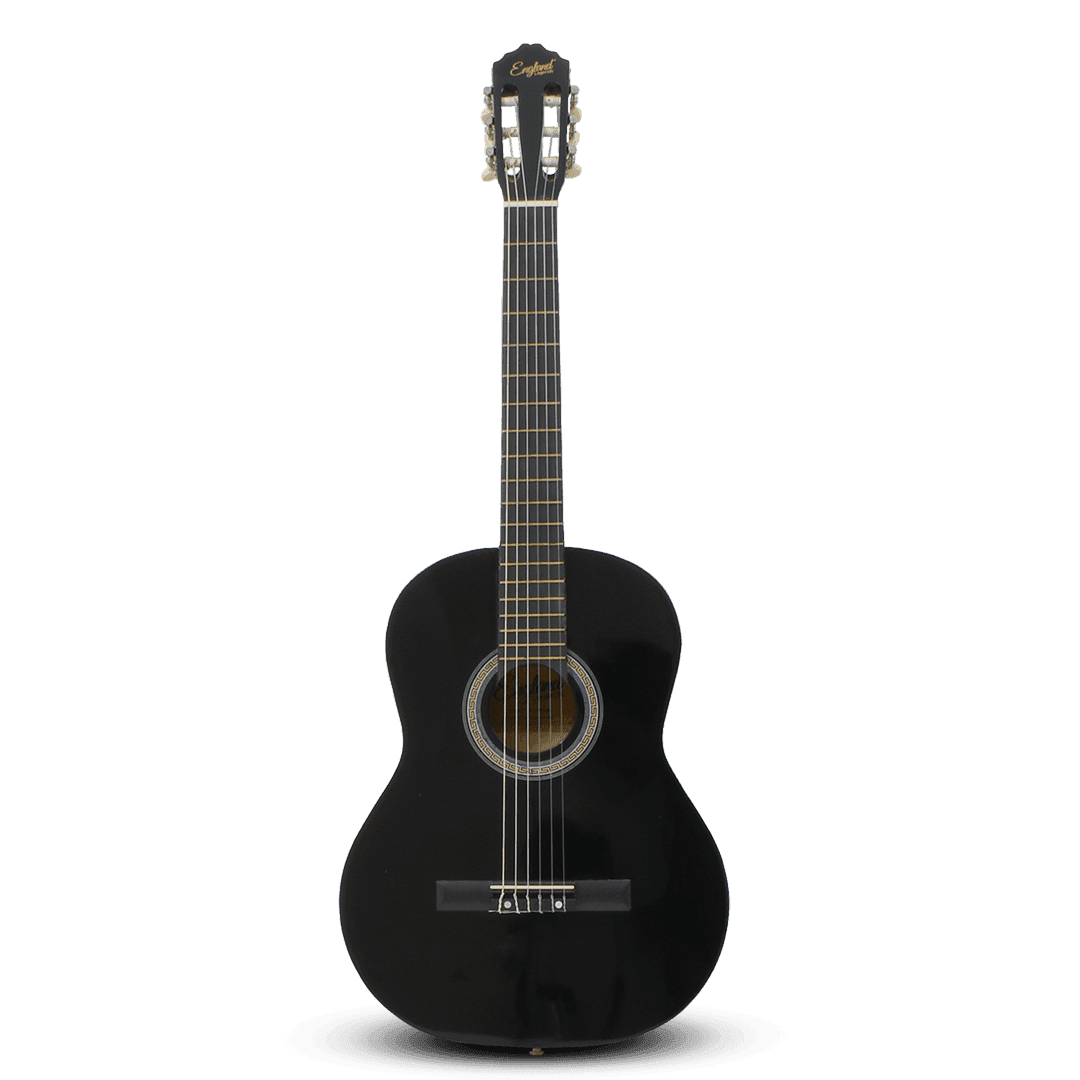 GUITARRA CLASICA 39", COLOR NEGRO,INCLUYE  BOLSO, UN JUEGO DE CUERDAS DE REPUESTO, CAPO TRASTE, AFINADOR, CORREA, VITELA Y ENRROLLADOR DE CUERDAS - Miniatura 2