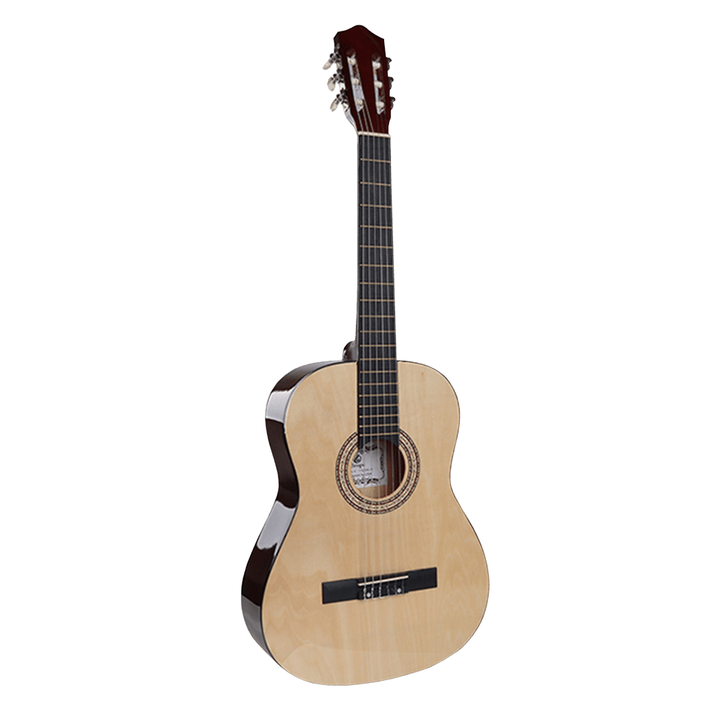 GUITARRA CLASICA 36", COLOR NATURAL, INCLUYE BOLSO Y CUERDAS DE RESPUESTO