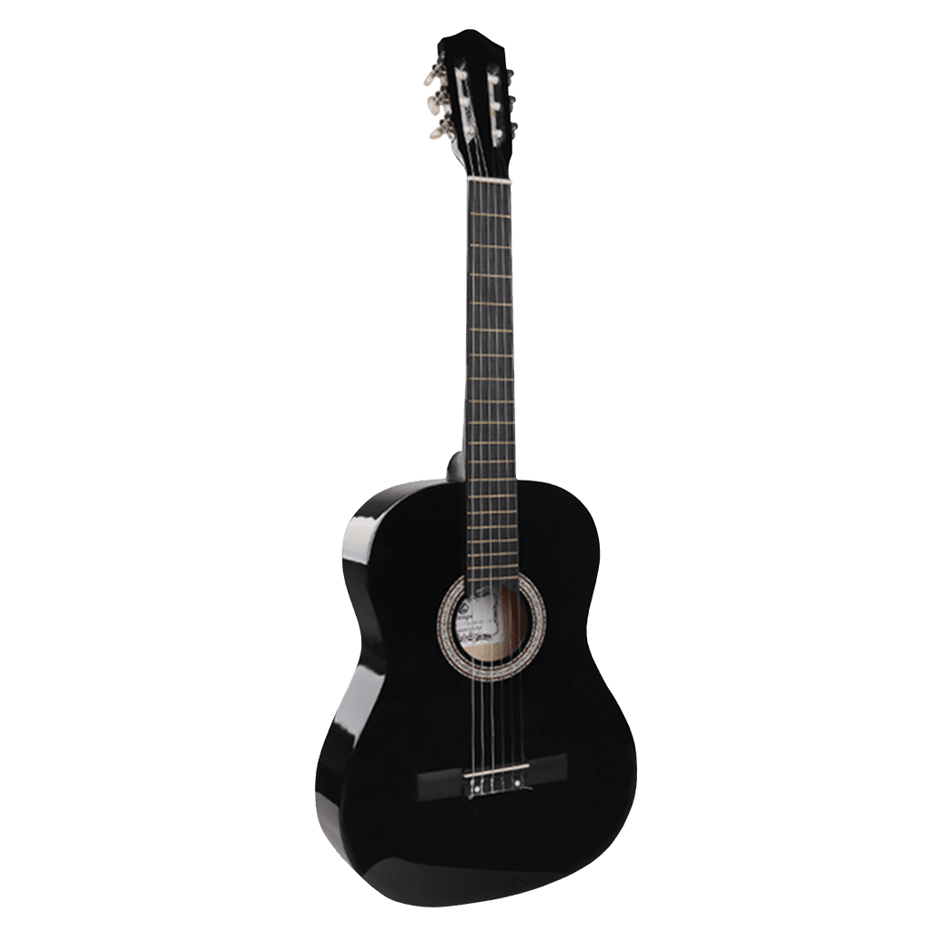 GUITARRA CLASICA 36", COLOR NEGRO, INCLUYE BOLSO Y CUERDAS DE RESPUESTO