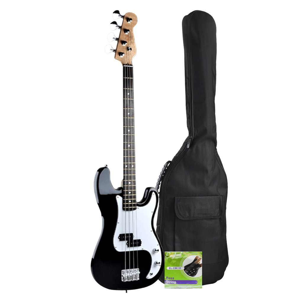 BAJO ELECTRICO 4 CUERDAS, TIPO PRECISION BASS COLOR NEGRO, INCLUYE BOLSO, CUERDAS DE REPUESTO