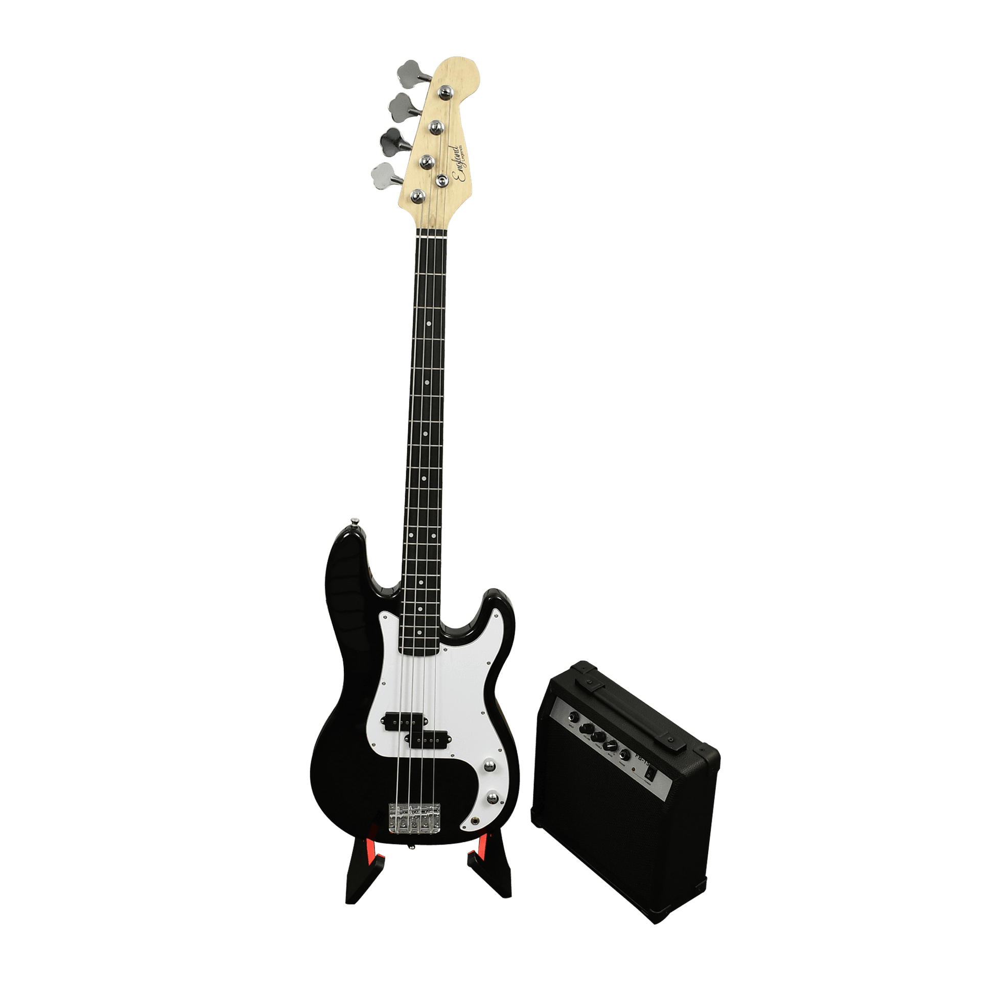 BAJO ELECTRICO 4 CUERDAS, TIPO PRECISION BASS COLOR NEGRO, INCLUYE BOLSO, CUERDAS DE REPUESTO, CABLE, CORREA, AFINADOR, SOPORTE - Miniatura 7