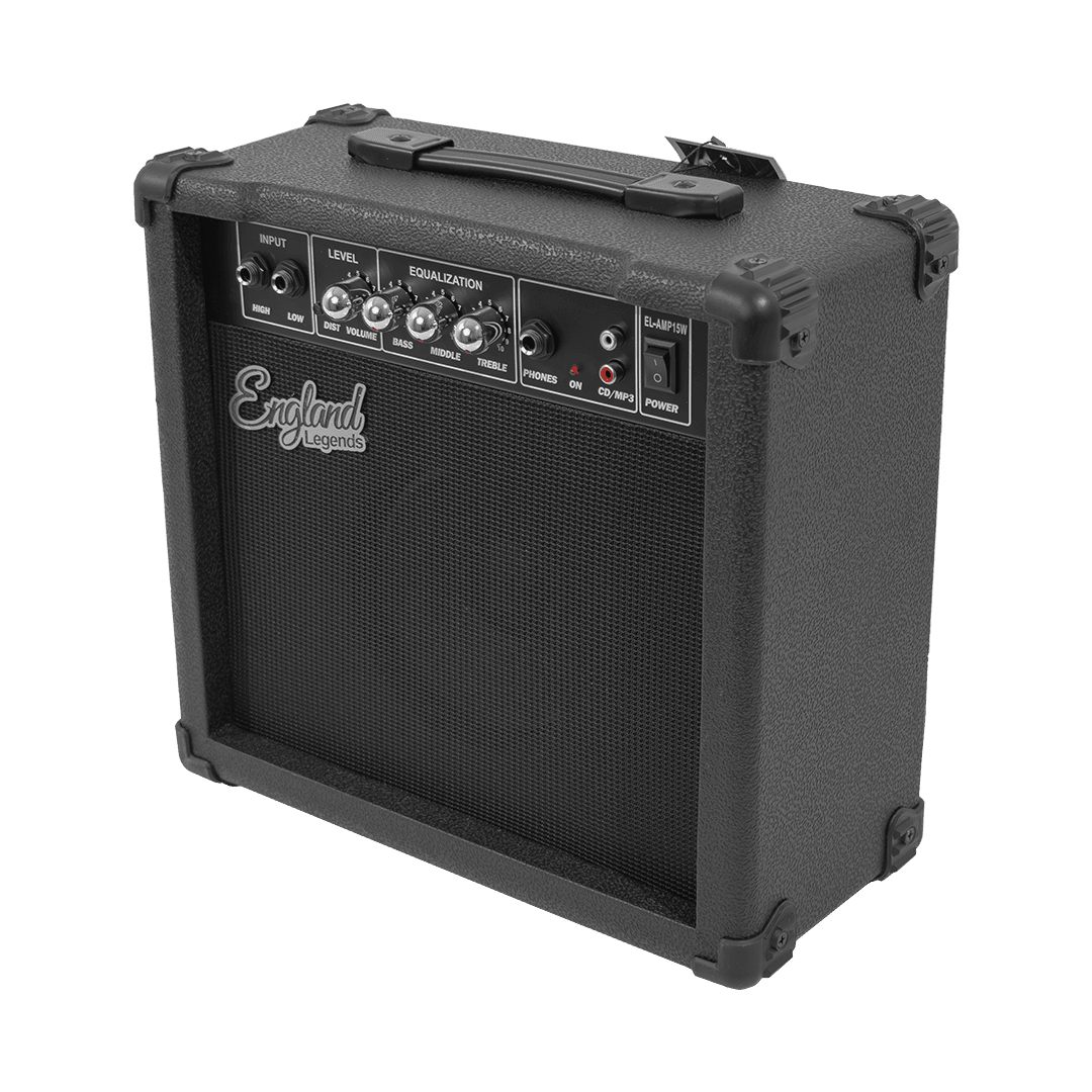 AMPLIFICADOR PARA GUITARRA ELECTRICA DE 15W, EQ BASS Y TREBLE, EFECTO DE DRIVE, ENTRADA JACK 6.3 MM, ENTRADA DE AUDIFONOS - Miniatura 4