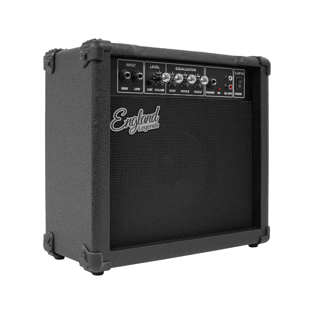 AMPLIFICADOR PARA GUITARRA ELECTRICA DE 15W, EQ BASS Y TREBLE, EFECTO DE DRIVE, ENTRADA JACK 6.3 MM, ENTRADA DE AUDIFONOS - Miniatura 6