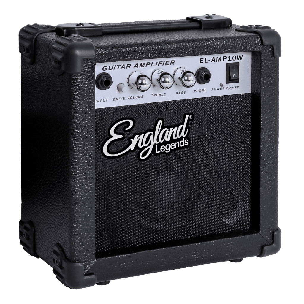 AMPLIFICADOR PARA GUITARRA ELECTRICA DE 10W, EQ BASS Y TREBLE, EFECTO DE DRIVE, ENTRADA JACK 6.3 MM, ENTRADA DE AUDIFONOS