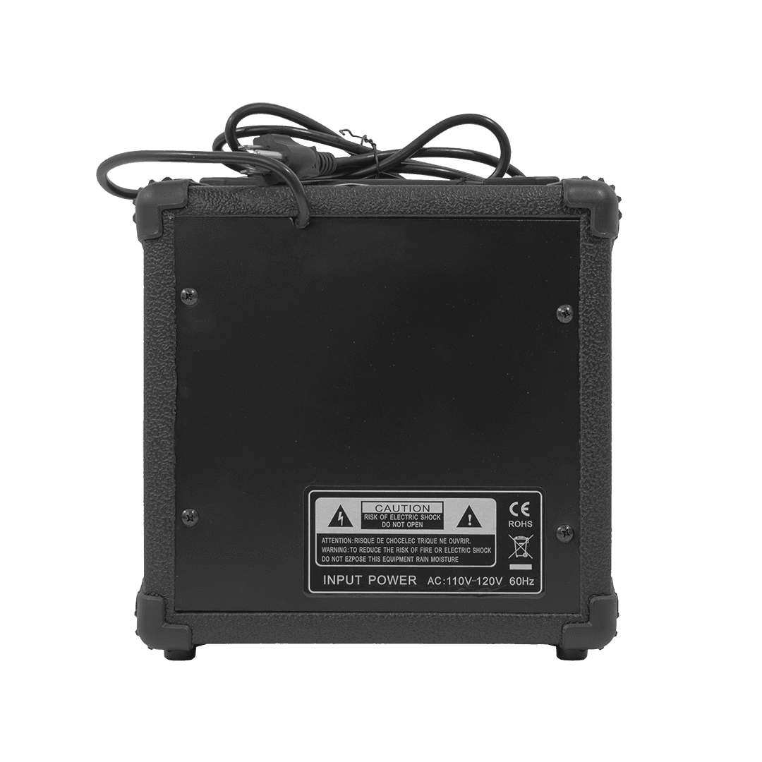 AMPLIFICADOR PARA GUITARRA ELECTRICA DE 10W, EQ BASS Y TREBLE, EFECTO DE DRIVE, ENTRADA JACK 6.3 MM, ENTRADA DE AUDIFONOS - Miniatura 3