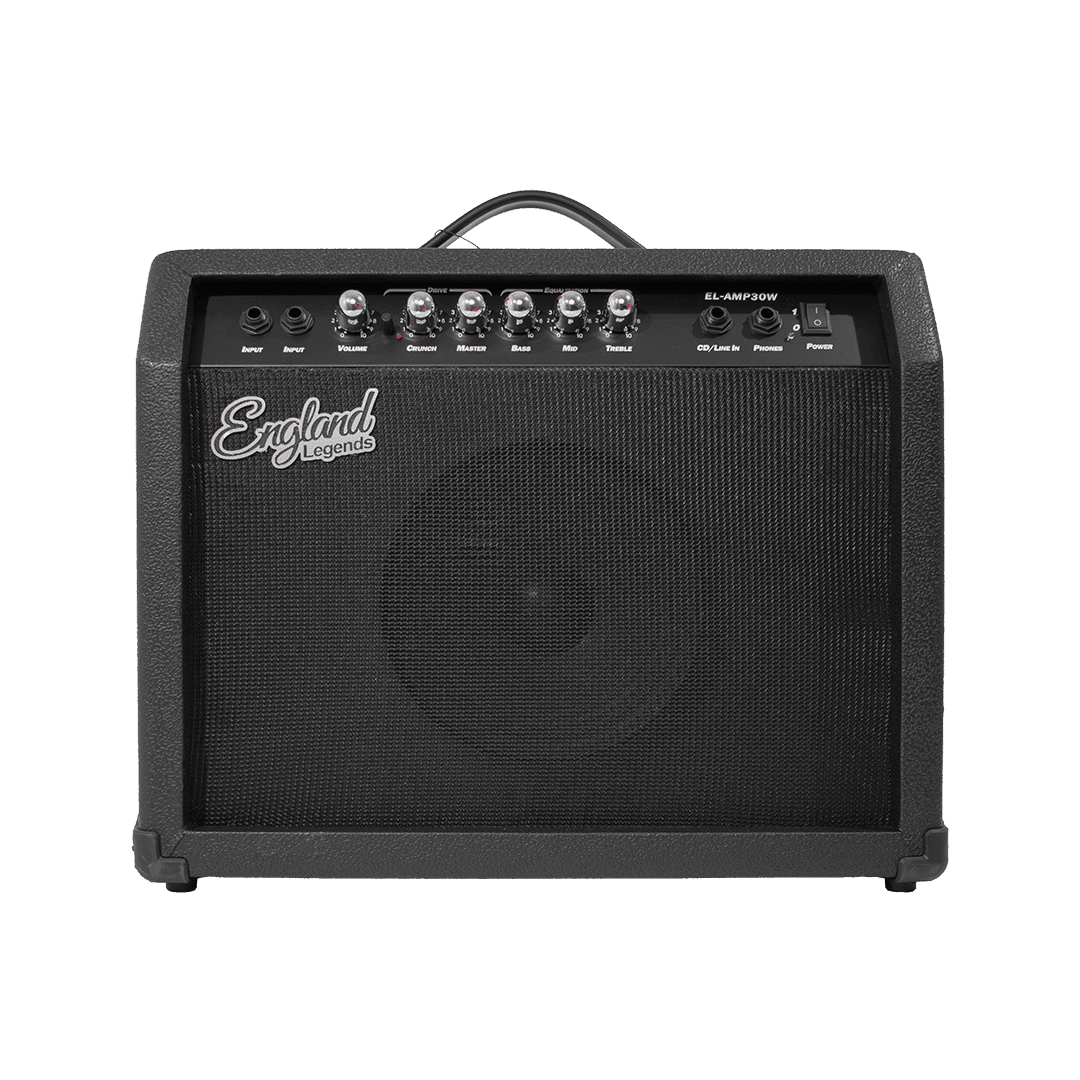 AMPLIFICADOR PARA GUITARRA ELECTRICA DE 30W, EQ BASS, MEDIO Y TREBLE, EFECTO DE DRIVE, 2 ENTRADAS JACK 6.3 MM, ENTRADA AUX Y AUDIFONOS - Miniatura 2