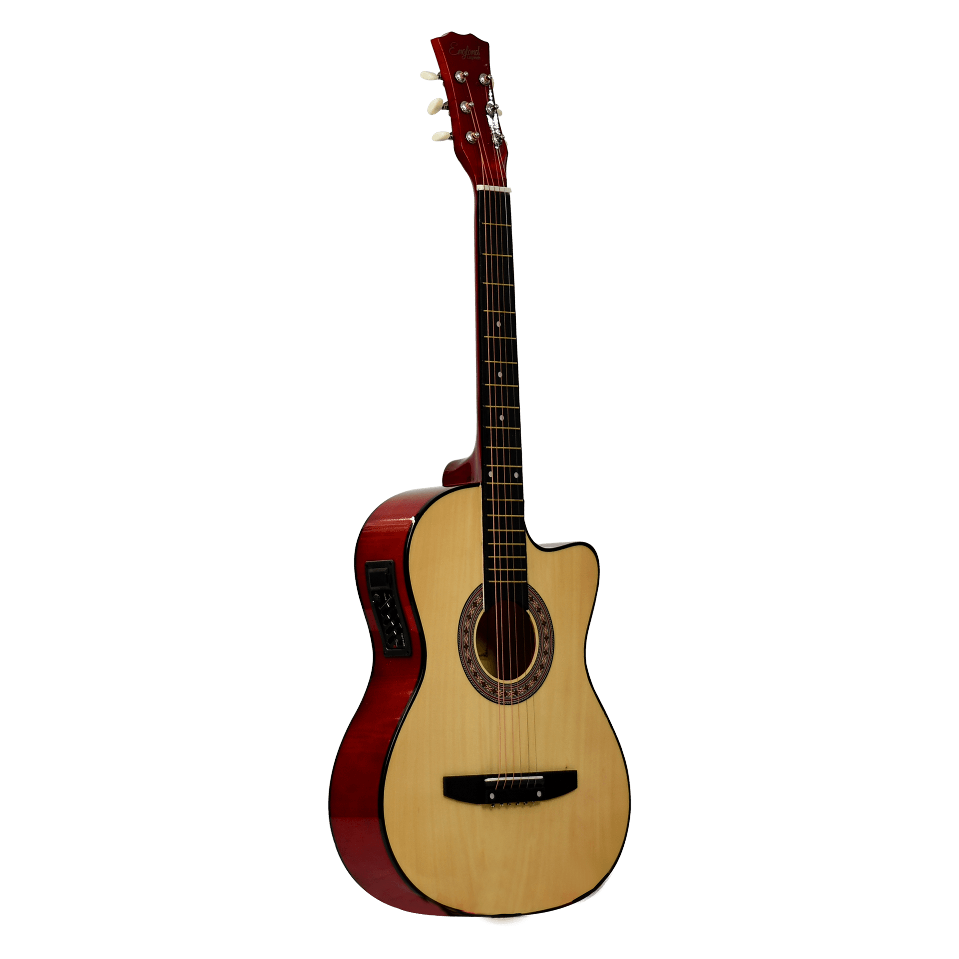 GUITARRA ELECTROACUSTCA ESCALA 38", COLOR NATURAL, INCLUYE PREAMP 7545R, BOLSO, SET DE CUERDAS, CORREA, AFINADOR, CABLE - Miniatura 5