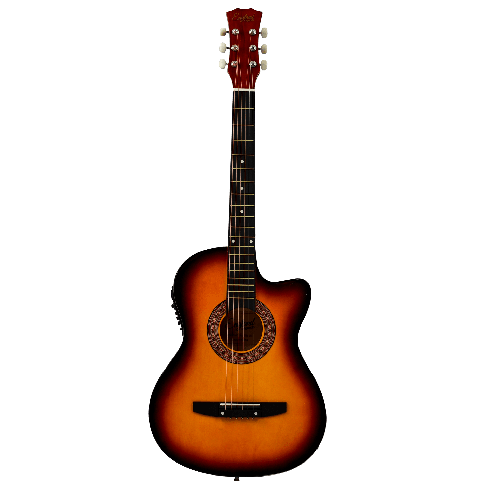GUITARRA ELECTROACUSTCA ESCALA 38", COLOR AMARILLA, INCLUYE PREAMP 7545R, BOLSO, SET DE CUERDAS, CORREA, AFINADOR, CABLE - Miniatura 2