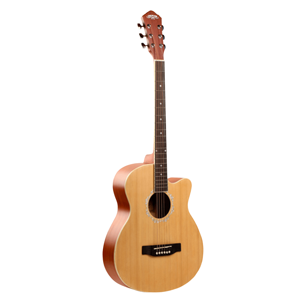 GUITARRA ELECTROACUSTCA ESCALA 39", COLOR NATURAL, INCLUYE BOLSO, SET DE CUERDAS
