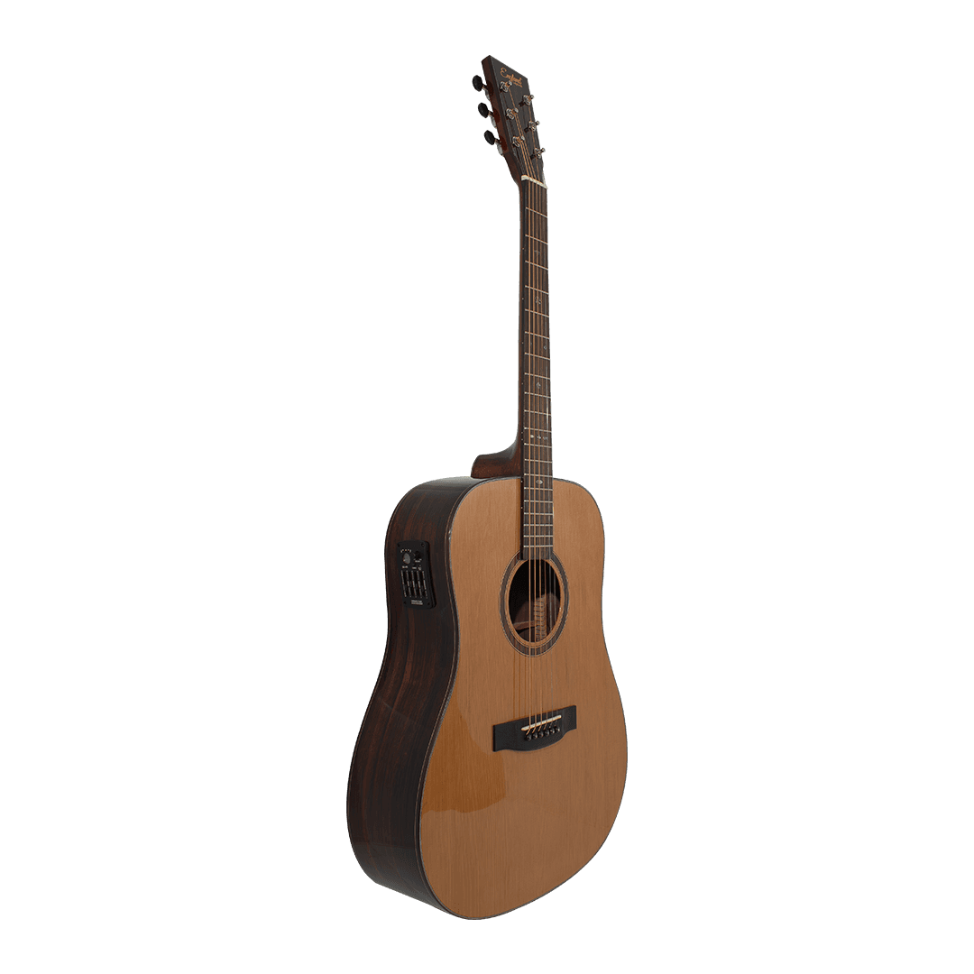 GUITARRA ELECTROACUSTICA 41" COLOR NATURAL, TAPA Y FONDO ABETO MACIZO, LATERALES  EBANO - Miniatura 3