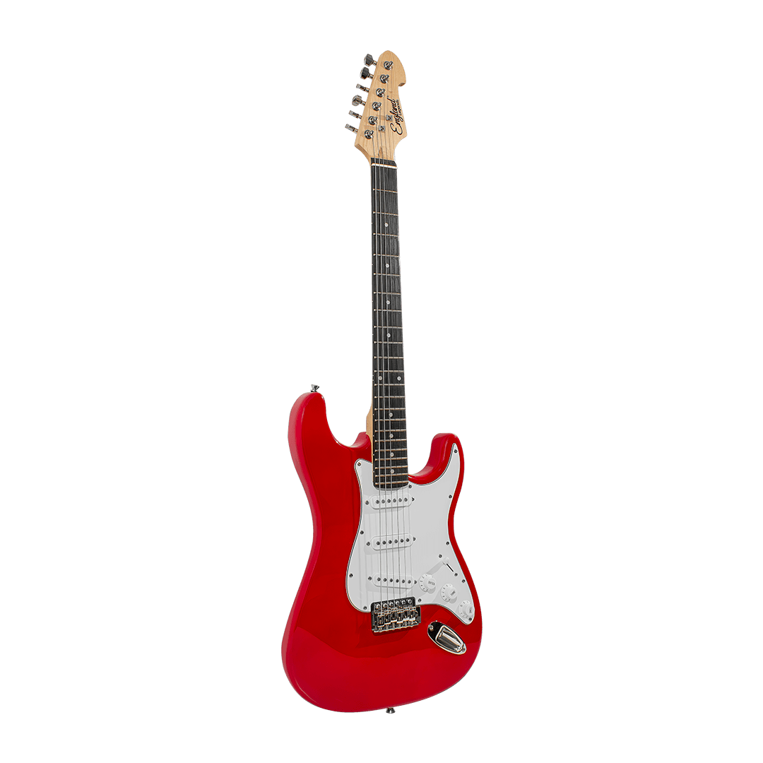 COMBO DE GUITARRA ELECTRICA TIPO STRATOCASTER COLOR ROJO, INCLUYE AMPLIFICADOR DE 10W, CUERDAS DE RESPUESTO, CABLE, CORREA, AFINADOR, BOLSO, SOPORTE - Miniatura 4