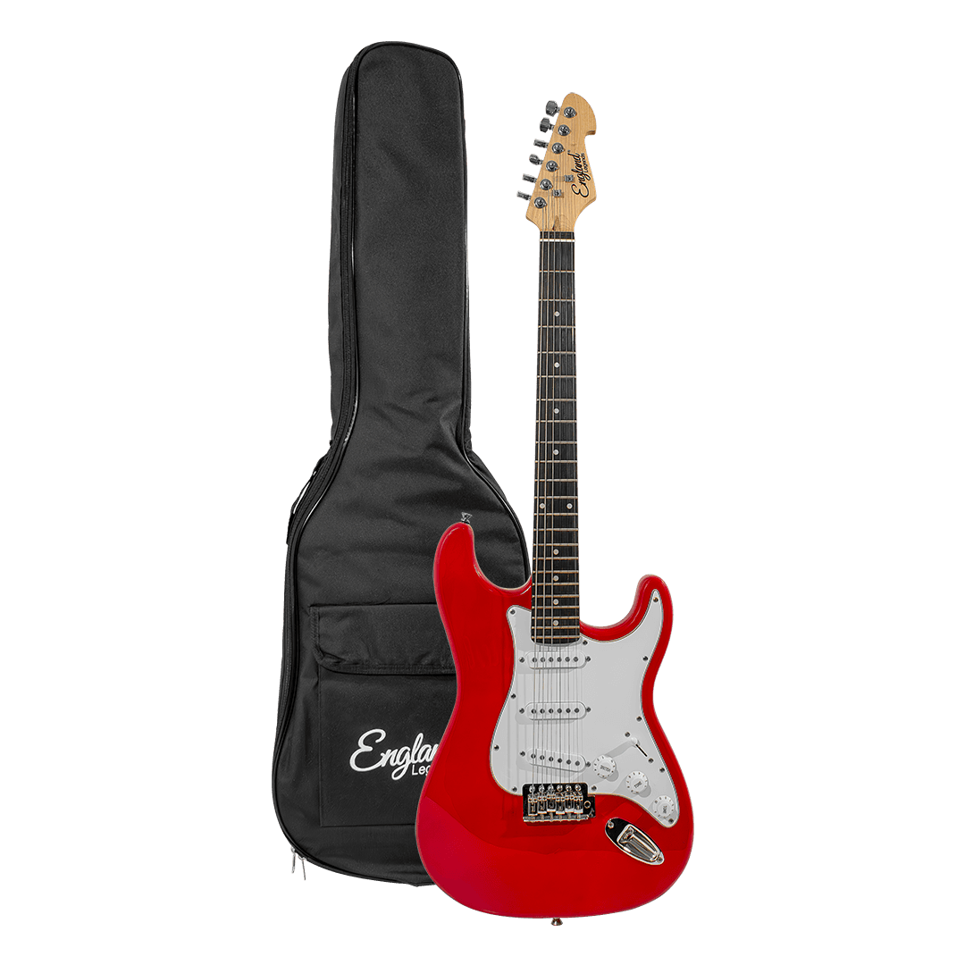COMBO DE GUITARRA ELECTRICA TIPO STRATOCASTER COLOR ROJO, INCLUYE AMPLIFICADOR DE 10W, CUERDAS DE RESPUESTO, CABLE, CORREA, AFINADOR, BOLSO, SOPORTE - Miniatura 6