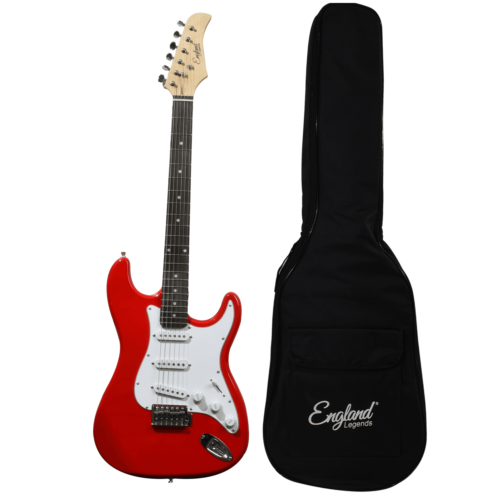 GUITARRA ELECTRICA MODELO STRATOCASTER COLOR ROJO, INCLUYE BOLSO, CUERDAS DE RESPUESTO,CABLE CON CONECTORES, CORREA, AFINADOR, SOPORTE