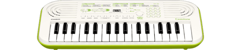 MINI TECL, 32 T, 100 TIMB, 50 RITM, 10 CANC, PANT LCD,  COLOR BLANCO / VERDE - Miniatura 2