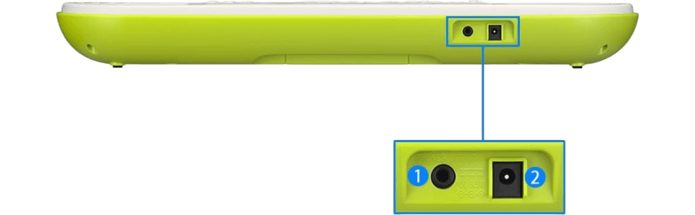 MINI TECL, 32 T, 100 TIMB, 50 RITM, 10 CANC, PANT LCD,  COLOR BLANCO / VERDE - Miniatura 3