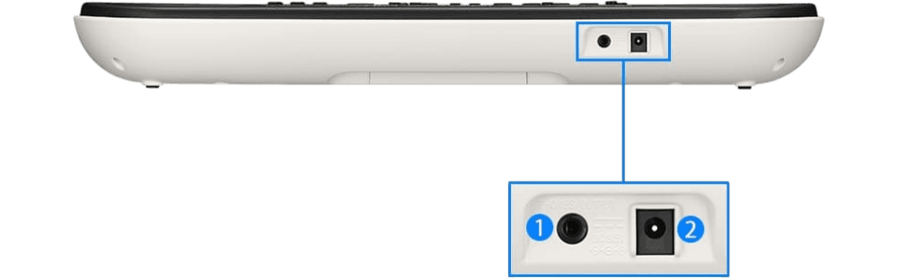 MINI TECL, 32 T, 100 TIMB, 50 RITM, 10 CANC, PANT LCD, COLOR NEGRO / BLANCO - Miniatura 3