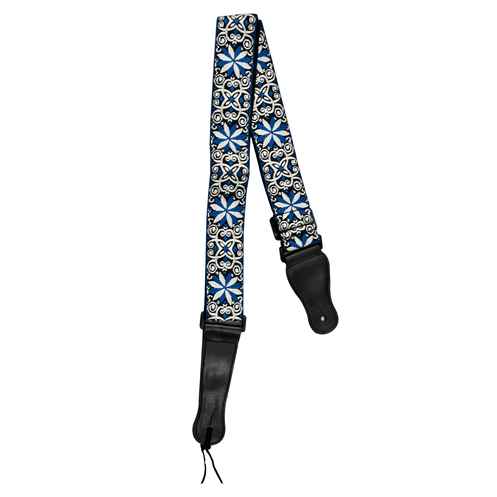 CORREA PARA GUITARRA O BAJO, DE ALGODÓN Y CUERO, EN COLOR CELESTE BITRAL