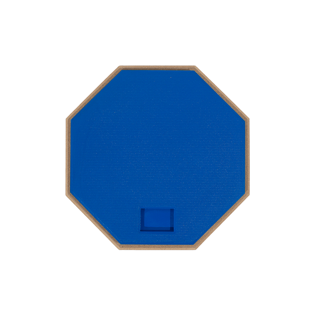 SET DE PRACTICA PARA PERCUSION, PAD 8" COLOR AZUL, CAUCHO Y MADERA, INCLUYE BOLSO PARA PAD Y SOPORTE TRIPODE DE METAL COLOR NEGRO - Miniatura 2