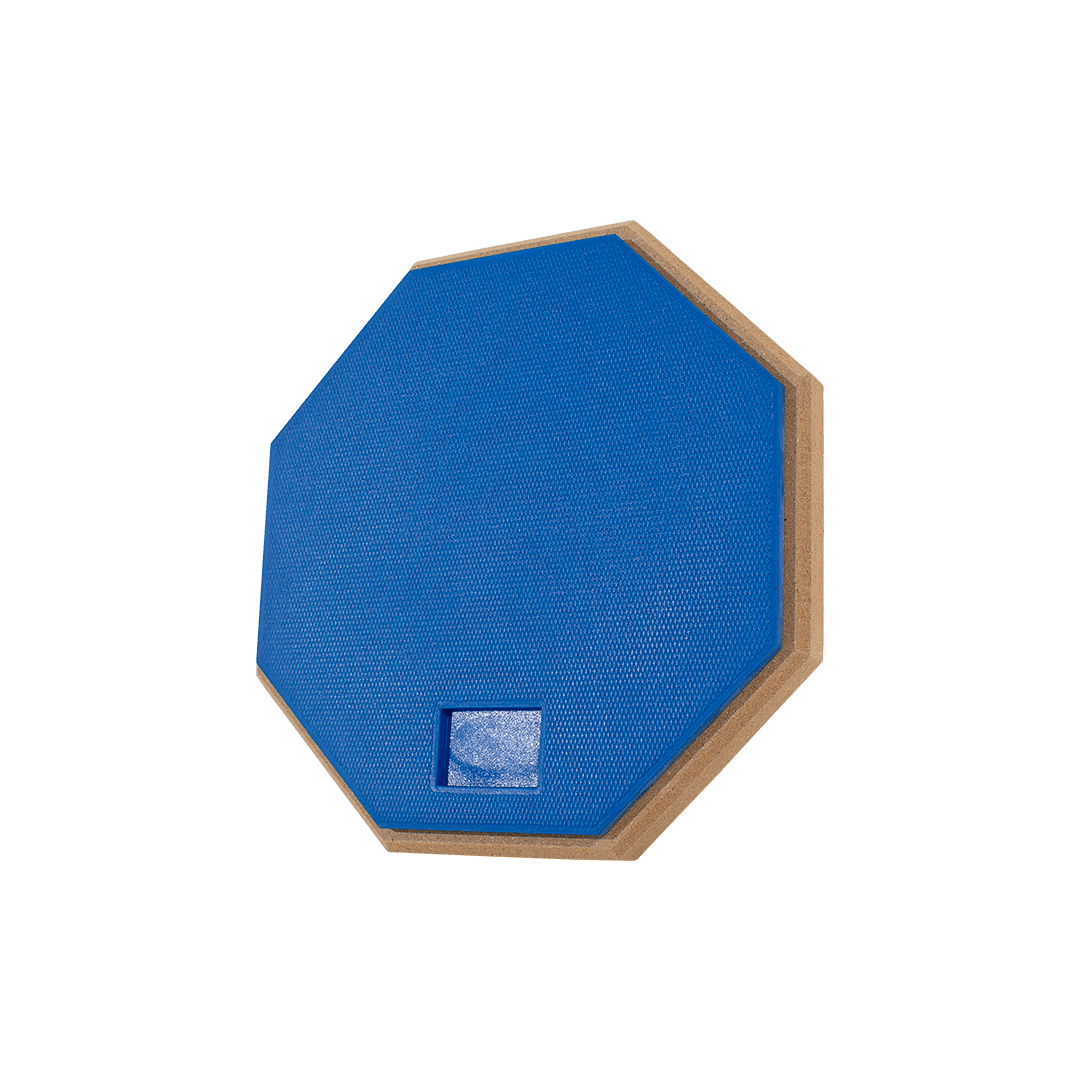 SET DE PRACTICA PARA PERCUSION, PAD 8" COLOR AZUL, CAUCHO Y MADERA, INCLUYE BOLSO PARA PAD Y SOPORTE TRIPODE DE METAL COLOR NEGRO - Miniatura 4